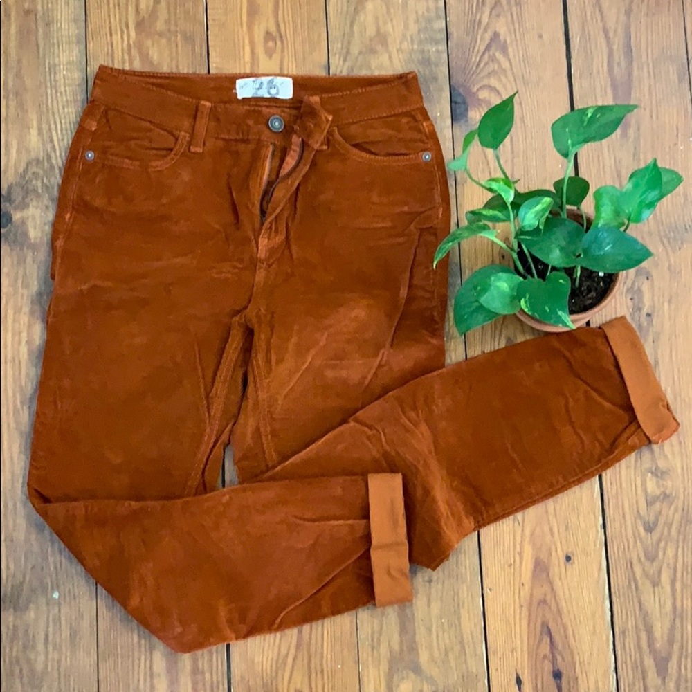 Free People High Waisted Skinny Corduroy Pants